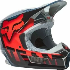 Brand new ๐ Fox 2022 V1 Trice Grey Orange ECE Helmet - Unisex - Small ๐