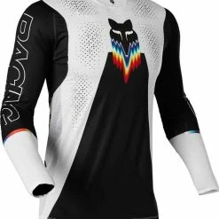 Discount 🔔 Fox 2022 Flexair Realm Black White Jersey 🎉