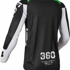 Outlet 👏 Fox 2022 360 Nobyl Jersey - Black/White - S 🥰 -Fox shop FO28140018S 2