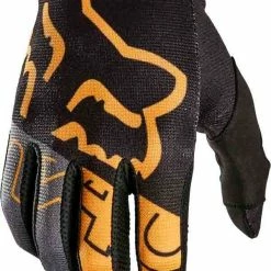 Budget ๐ Fox 2022 180 Skew Black Gold Gloves - Black - Small - Adult ๐
